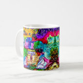 11 OZ—KLEURRIJKE ABSTRACTE KUNST KOFFIE MOK (Voorkant links)