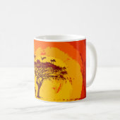 11 oz. Koffie Mok African Safari Giraffe Sunse (Voorkant rechts)