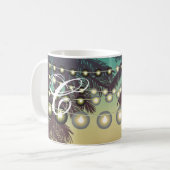 11 oz. Koffie Mok Beach Sunset Palm Tree String Li (Voorkant links)