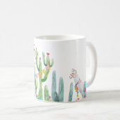 11 oz. Koffie Mok Boho Llama Bohemian Cacti Desert (Voorkant rechts)