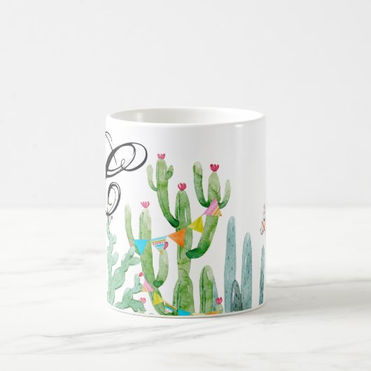 11 oz. Koffie Mok Boho Llama Bohemian Cacti Desert (Center)