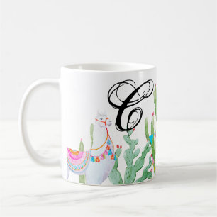 11 oz. Koffie Mok Boho Llama Bohemian Cacti Desert