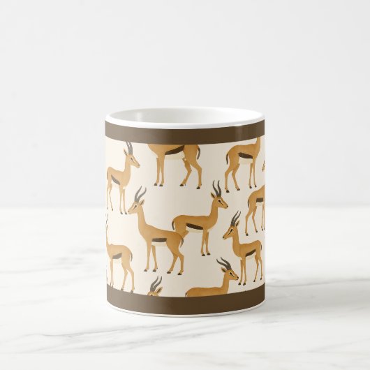 11 OZ. KOFFIE MOK - "GAZELLE PRINT" (Center)