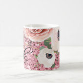 11 oz. Koffie Mok Geometrische Tuin Roos Glitter (Center)