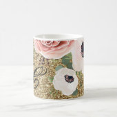 11 oz. Koffie Mok Geometrische Tuin Roos Gouden Gl (Center)