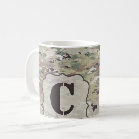 11 oz. Koffie Mok Leger OCP Camo Uniform Camoflaug (Voorkant links)