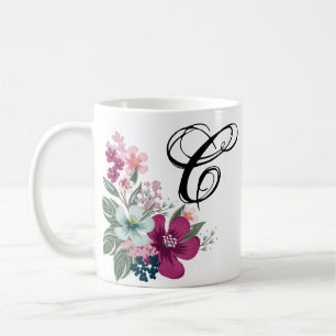 11 oz. Koffie Mok Tropische Bloem op Wit
