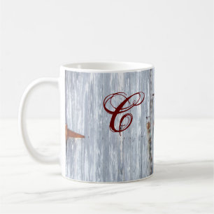 11 oz. Koffie Mok Wit Wassen Hout Schuur Deur Coun