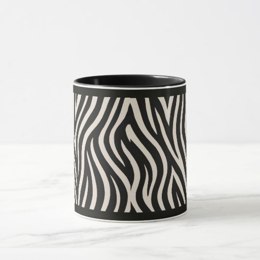 11 OZ. KOFFIE MOK - "ZEBRA PRINT" (Midden)