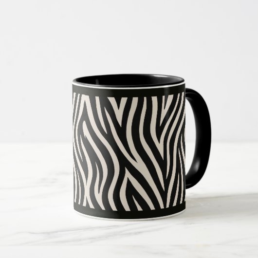 11 OZ. KOFFIE MOK - "ZEBRA PRINT" (Voorkant rechts)
