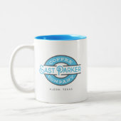 11 oz. logo in de vorm van koffiebeker tweekleurige koffiemok (Links)