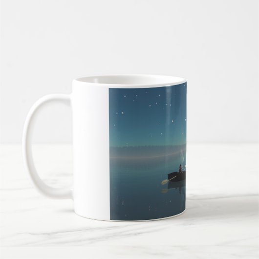 11 oz mok met "Vreedzaam" afbeelding (Links)