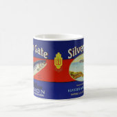 11 oz. mok met  zalm kan kunstwerk etiketteren (Center)