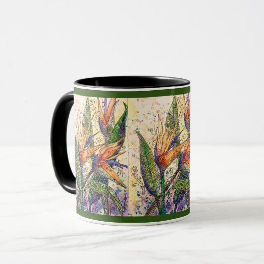 11 oz Mok — Vogels van het paradijs (Voorkant links)