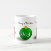 11 oz Red, Green, Gold ornament mok (Center)