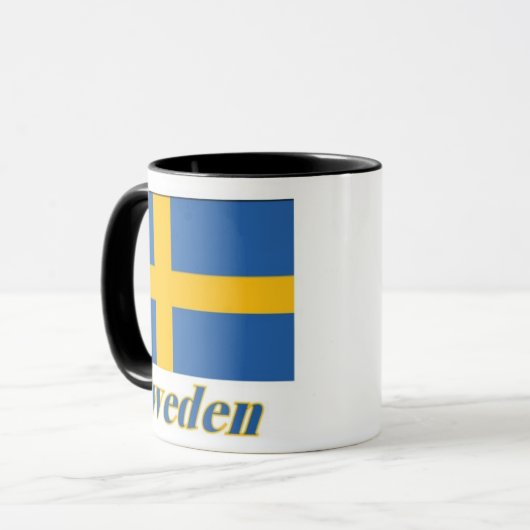 11 oz Ringer Mok Flag/Zweden (Voorkant links)