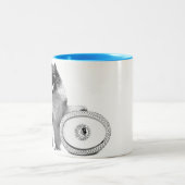 11 oz. Twee toonaangevende mok met Keeshond voor e (Center)