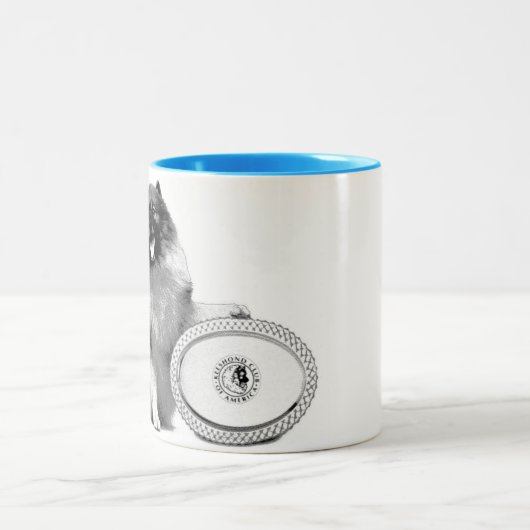 11 oz. Twee toonaangevende mok met Keeshond voor e (Center)