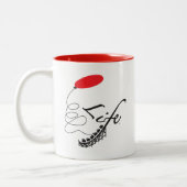 11 oz tweekleurige kop (Links)