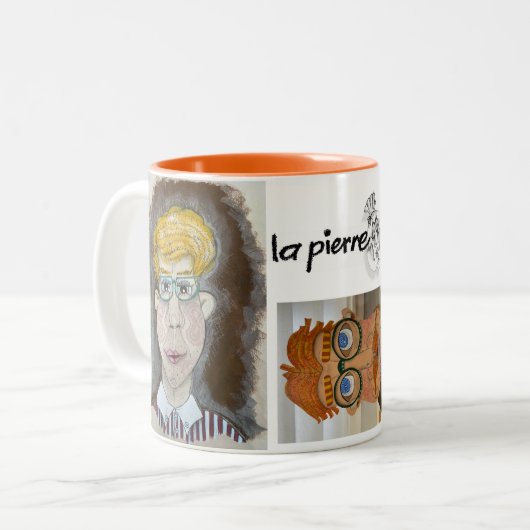 11 oz Whimsical Gezicht Mok (Voorkant links)