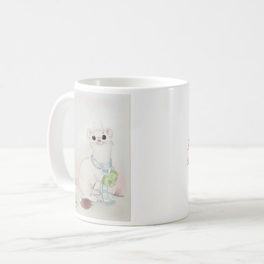 11 oz Winter Weasel Gratitude-Mok Koffiemok (Voorkant links)