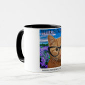 11 oz witte mok met zwart interieur, beter vragen  (Voorkant links)