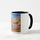 11 oz witte mok met zwart interieur, beter vragen  (Voorkant rechts)