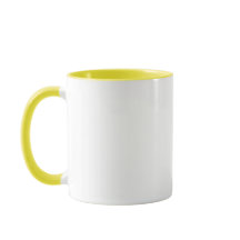 11 oz Yellow Accent Mok voor Dagelijkse Sips