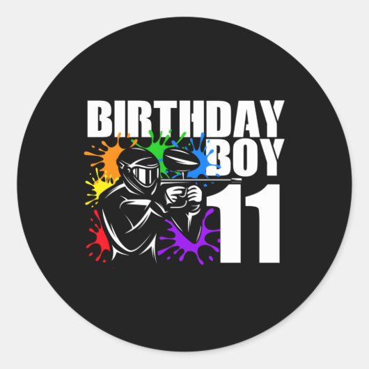 11 Paintball Py 11e voor Ronde Sticker (Voorkant)