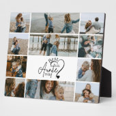 11 Personalized Best Aunt Photo Collage Fotoplaat (Zijkant)