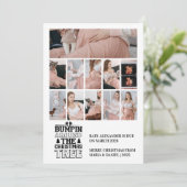 11 Photo Christmas Tree Pregnancy Announcement Feestdagenkaart (Staand voorkant)