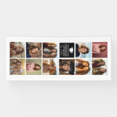 11 Photo Collage Afstuderen Modern Minimal White Spandoek (Horizontaal)