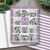 11 Photo Collage Monogram KAN paars BEWERKEN Notitieboek