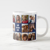 11 Photo Collage Navy Blue - beide zijden herhalen Grote Koffiekop (Rechts)