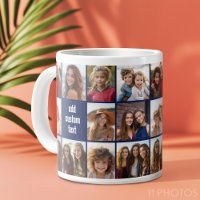 11 Photo Collage Navy Blue - beide zijden herhalen