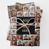 11 Photo Collage Patroon - Aangepast monogram Inpakpapier Vel (In situ)