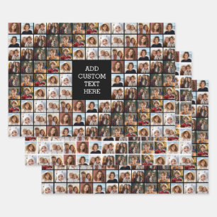 11 Photo Collage Patroon - Aangepast monogram Inpakpapier Vel