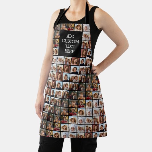 11 Photo Collage Patroon - Aangepast monogram Schort (Insitu)