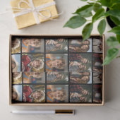 11 Photo Collage Patroon - Aangepast monogram Tissuepapier (Geschenk)