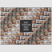 11 Photo Collage Patroon - Aangepast monogram Tissuepapier (Voorkant)