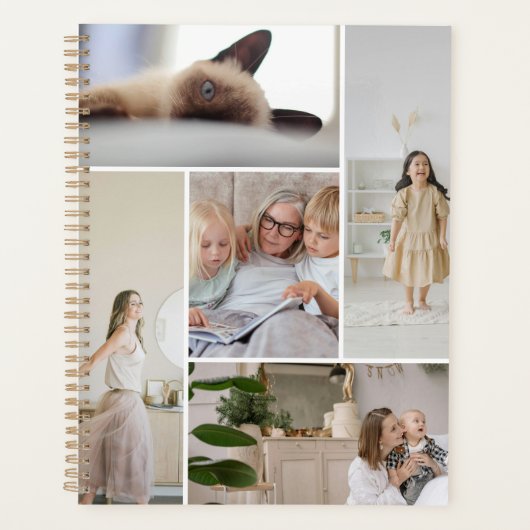 11 Photo Collage Template Personalized Planner (Voorkant)