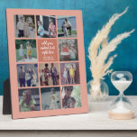 11 Photo Instagram Collage - Aangepast tekstkoraal Fotoplaat<br><div class="desc">Koraal en wit - Gebruik tot 11 vierkante foto's om een uniek en persoonlijk cadeau te creëer. Als u de afbeeldingen moet aanpassen,  klik op het aanpassingshulpmiddel om veranderingen aan te brengen.</div>