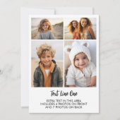 11 Photos - 4 Front, 7 Back - Black Text on White Kaart (Voorkant)