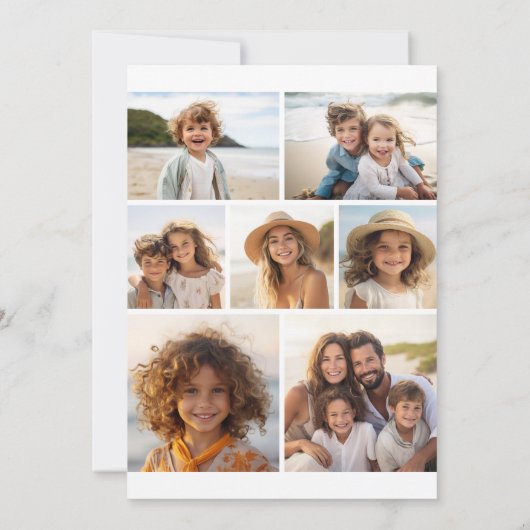 11 Photos - 4 Front, 7 Back - Black Text on White Kaart (Achterkant)