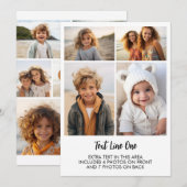 11 Photos - 4 Front, 7 Back - Black Text on White Kaart (Voorkant / Achterkant)