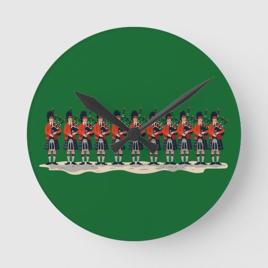 11 Pipers De trouwe apostelen Uitgesneden 2 Ronde Klok (Voorkant)