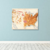 11 Populatie 1880 Canvas Afdruk (Insitu (Houten vloer))