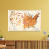 11 Populatie 1880 Canvas Afdruk (Insitu (Woonkamer))