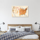 11 Populatie 1880 Canvas Afdruk (Insitu (Slaapkamer))