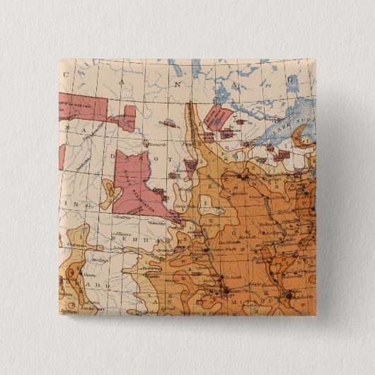 11 Populatie 1880 Vierkante Button 5,1 Cm (Voorkant)